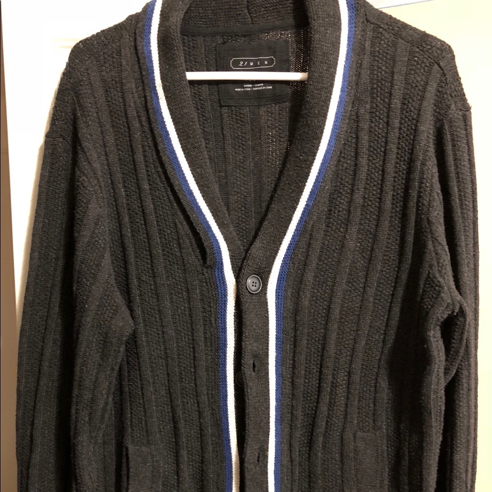 Dark Gray 21 Men Sweater Cardigan